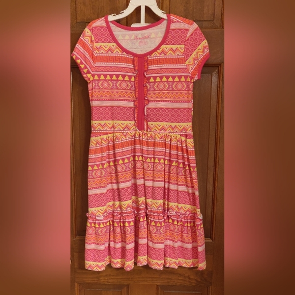 Girls Pink/Orange/Yellow Dress Size 14 - Picture 1 of 6